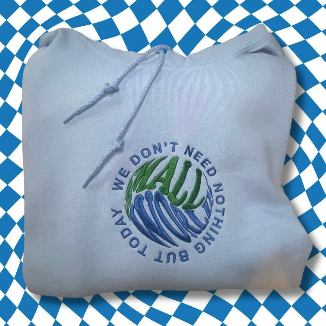 Small World Embroidered Unisex Hoodie