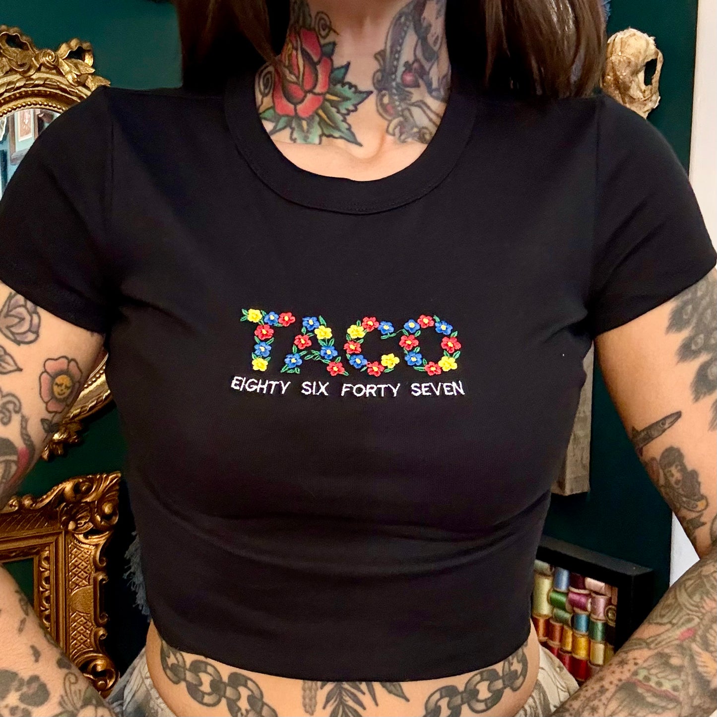 TACO 8647 Embroidered Unisex or Women's Baby Tee
