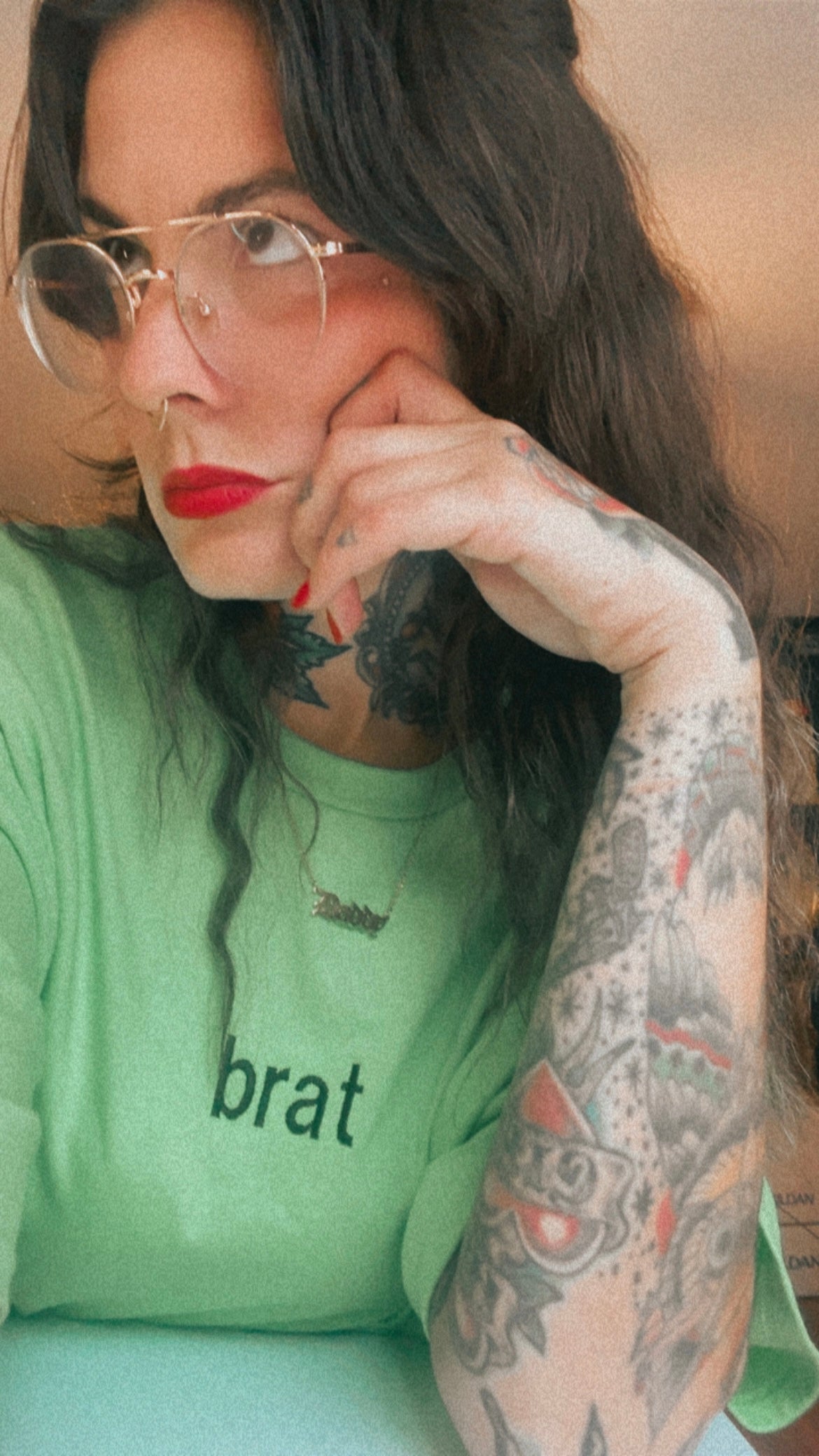 Brat (or custom text) Embroidered Unisex T-shirt