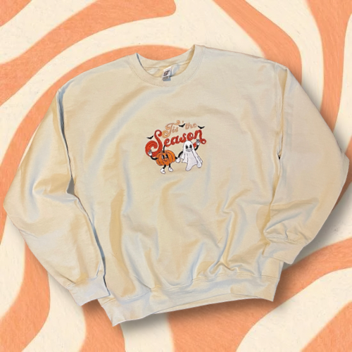 Tis' The Season Embroidered Crewneck Sweatshirt