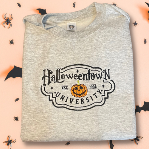 Halloweentown University Embroidered Crewneck Sweatshirt