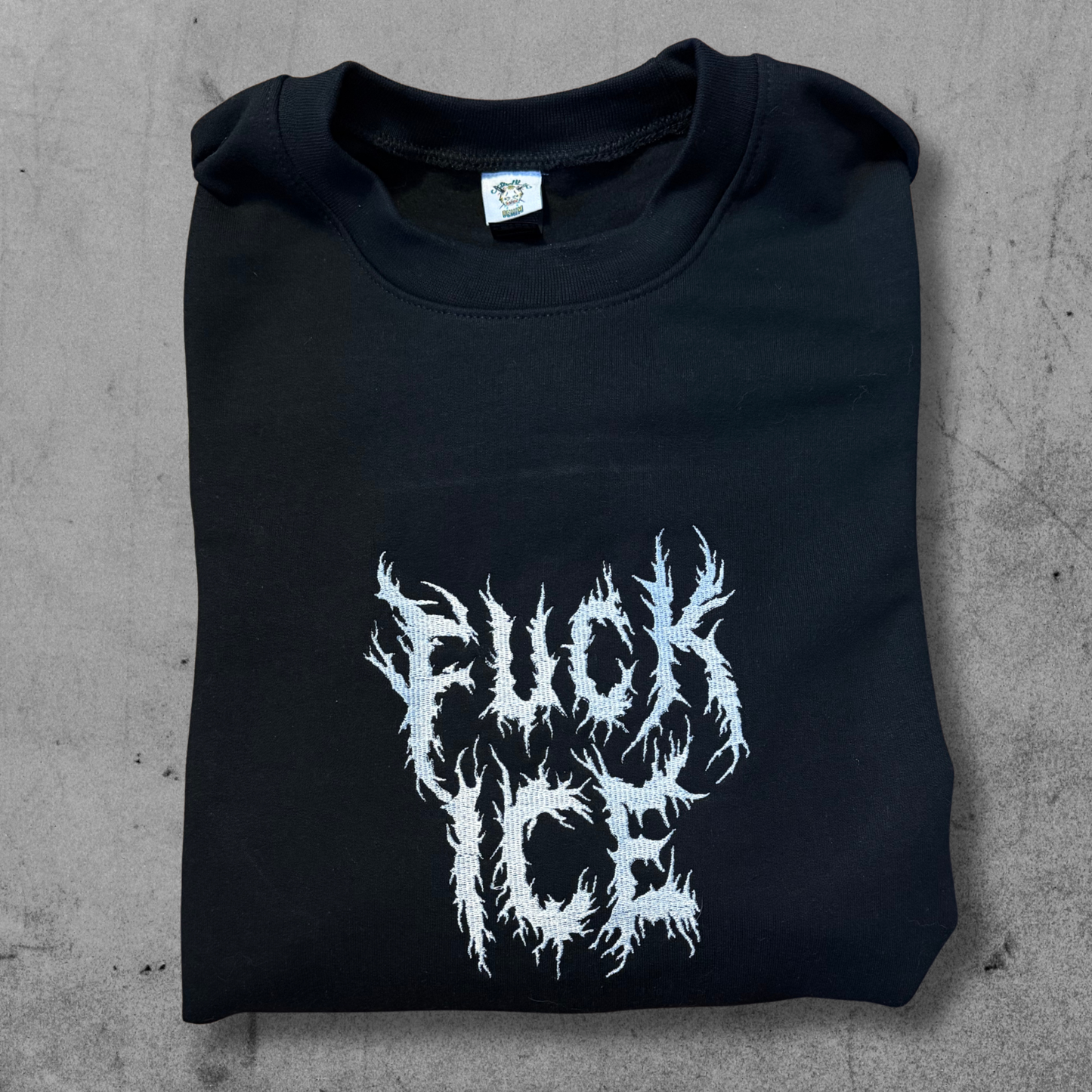 No Mercy, No ICE Embroidered Unisex Crewneck Sweatshirt