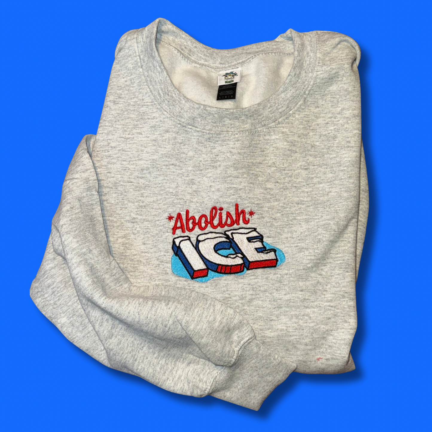 No ICE, All Nice Embroidered Unisex Crewneck Sweatshirt