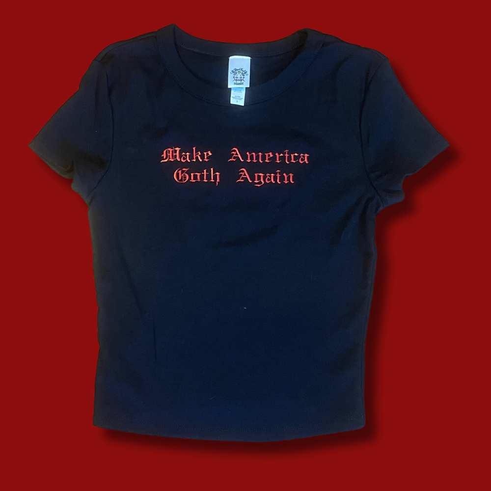 Make America Goth Again Embroidered Top