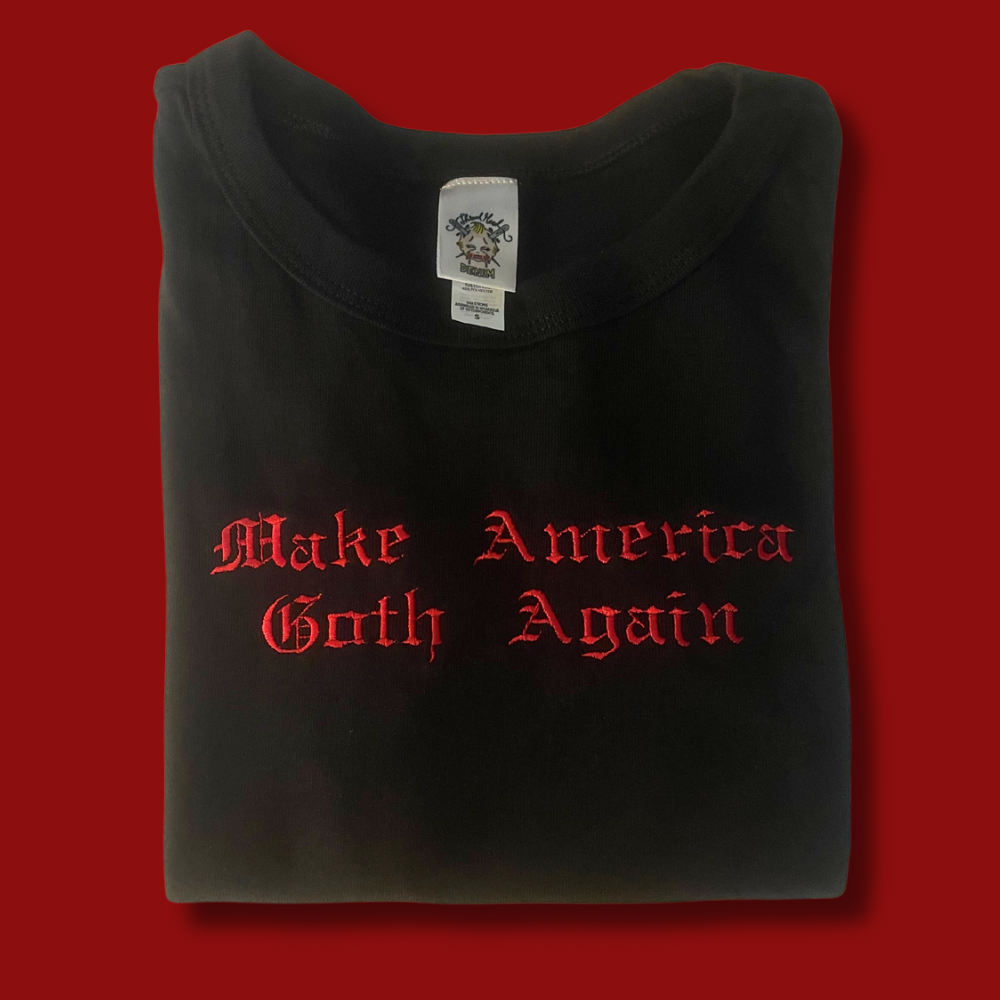 Make America Goth Again Embroidered Top