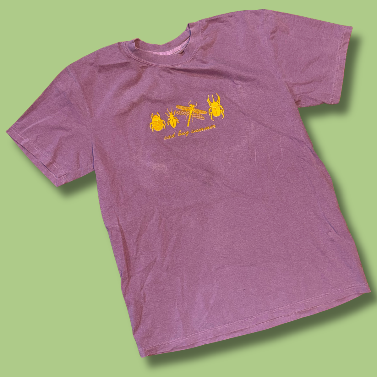 Sad Bug Summer Embroidered Unisex T-Shirt