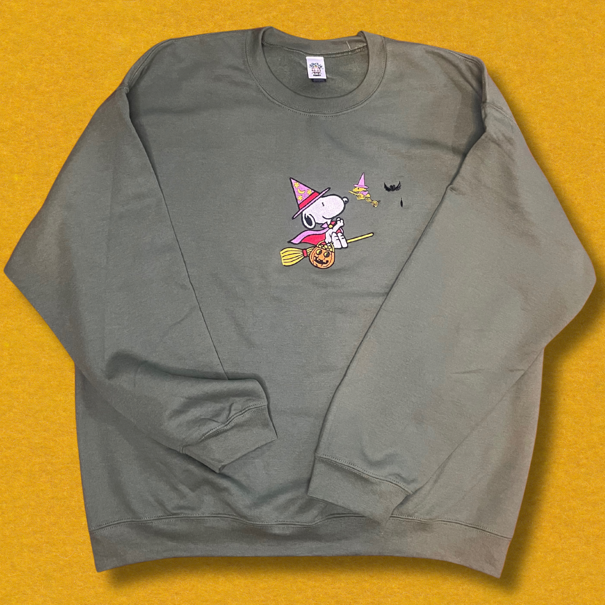 Spooky Snoopy Embroidered Unisex Crewneck Sweatshirt