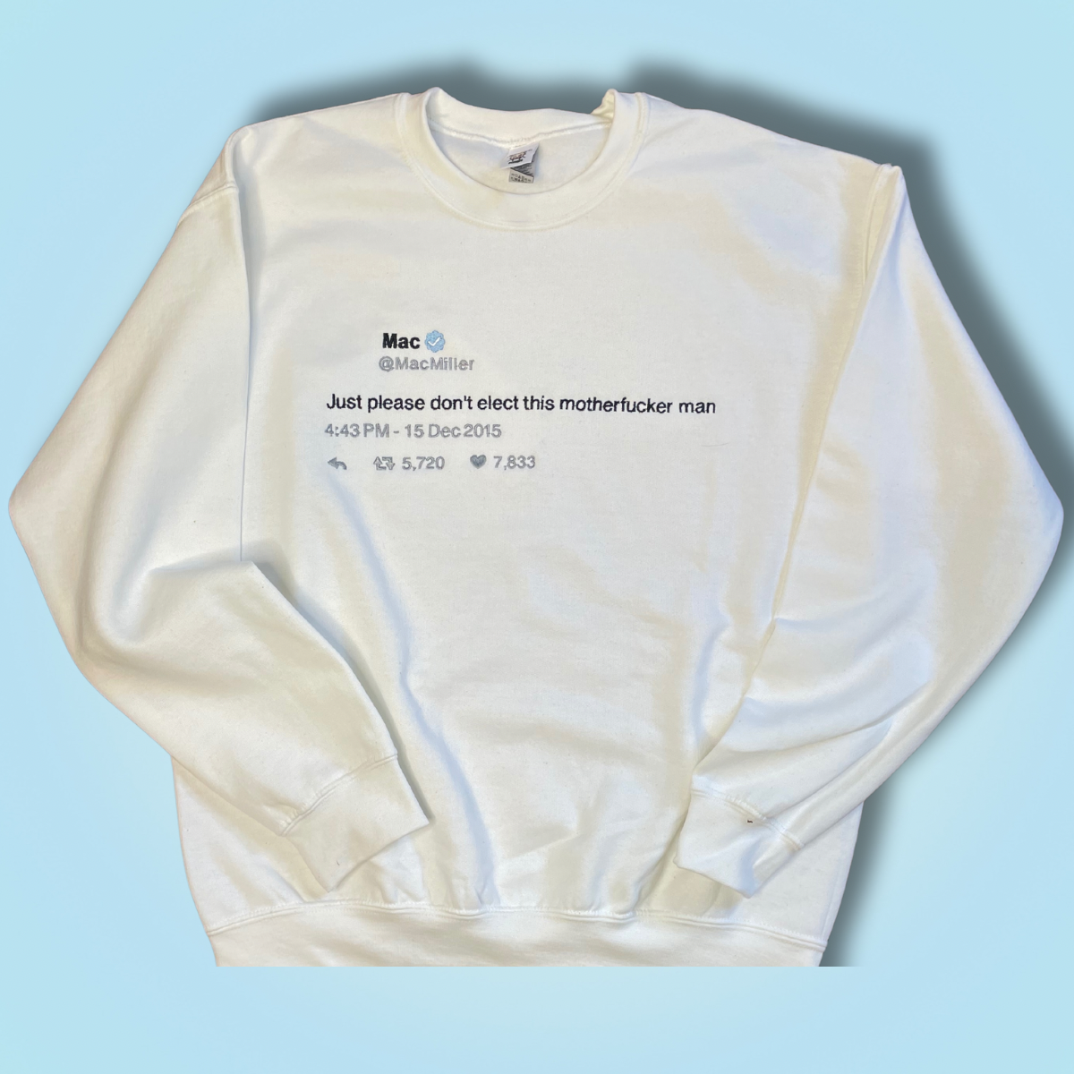 Please Don't Elect This Mf'r Embroidered Unisex Crewneck Sweatshirt