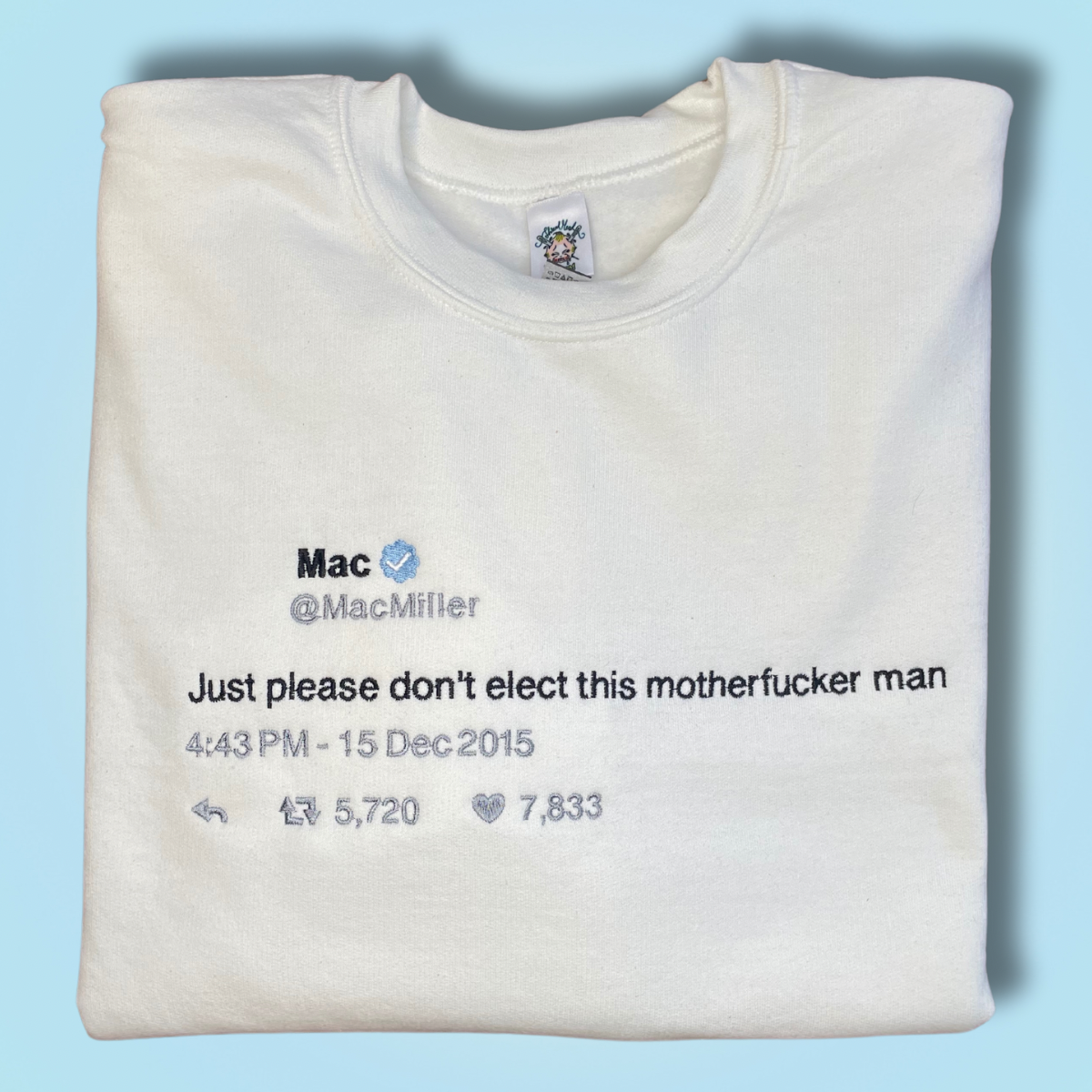 Please Don't Elect This Mf'r Embroidered Unisex Crewneck Sweatshirt