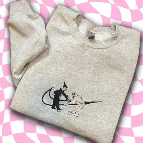 Koko The Clown Ghost Embroidered Crewneck Sweatshirt