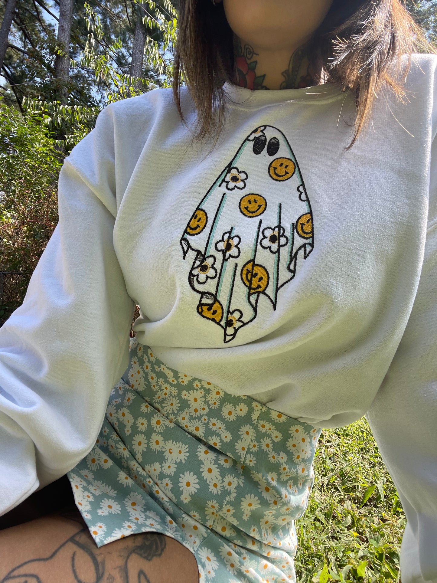 Groovy ghost Crewneck Sweatshirt