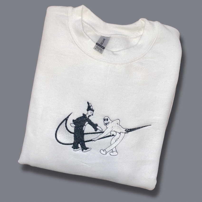 Koko The Clown Ghost Embroidered Crewneck Sweatshirt