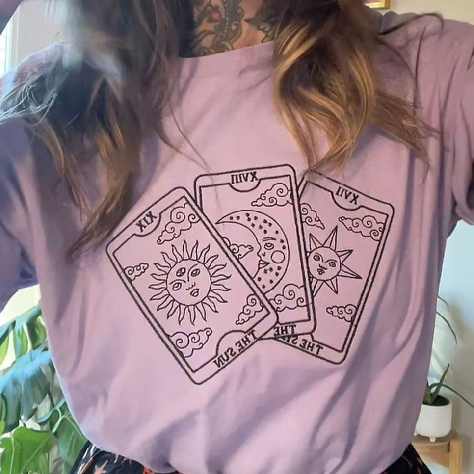 Tarot Trio Embroidered Unisex T-Shirt
