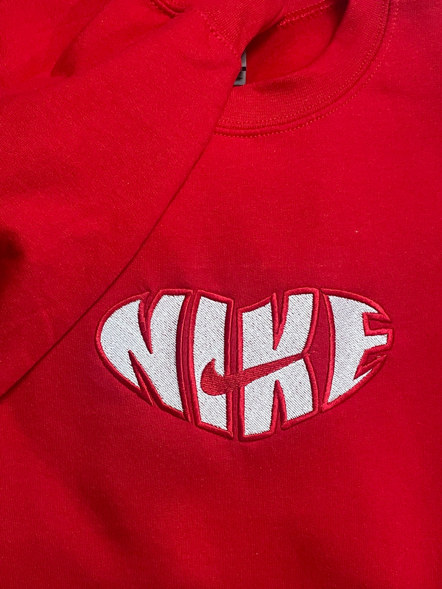 Bubble Heart Embroidered Crewneck Sweatshirt