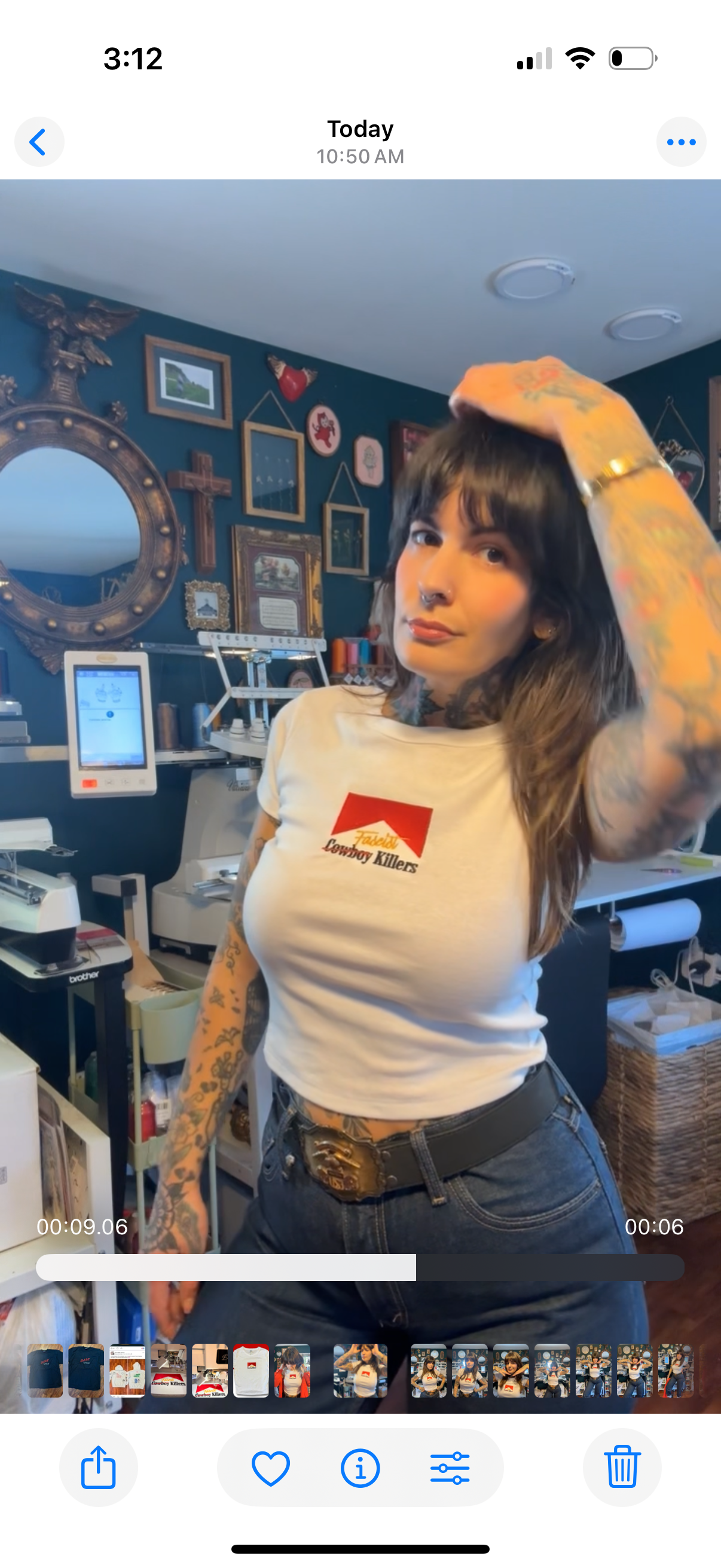 Cowboys Stay, Clowns Go Embroidered Unisex or Baby Tee