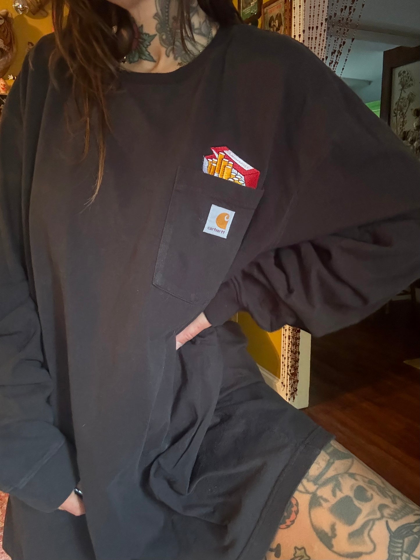 1:1 Repurposed Marlboro Carhartt Longsleeve T-Shirt 2XL