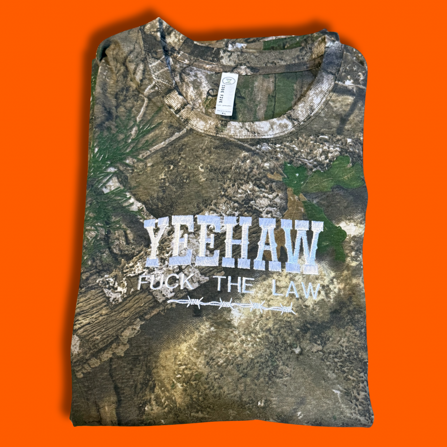 Yeehaw Fuck The Law Embroidered Unisex T-Shirt