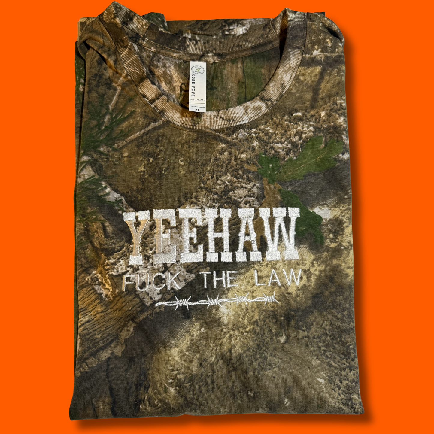 Yeehaw Fuck The Law Embroidered Unisex T-Shirt