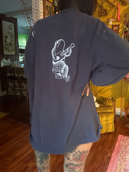 1:1 Frog Embroidered Carhartt Repurposed Long-sleeved T-Shirt