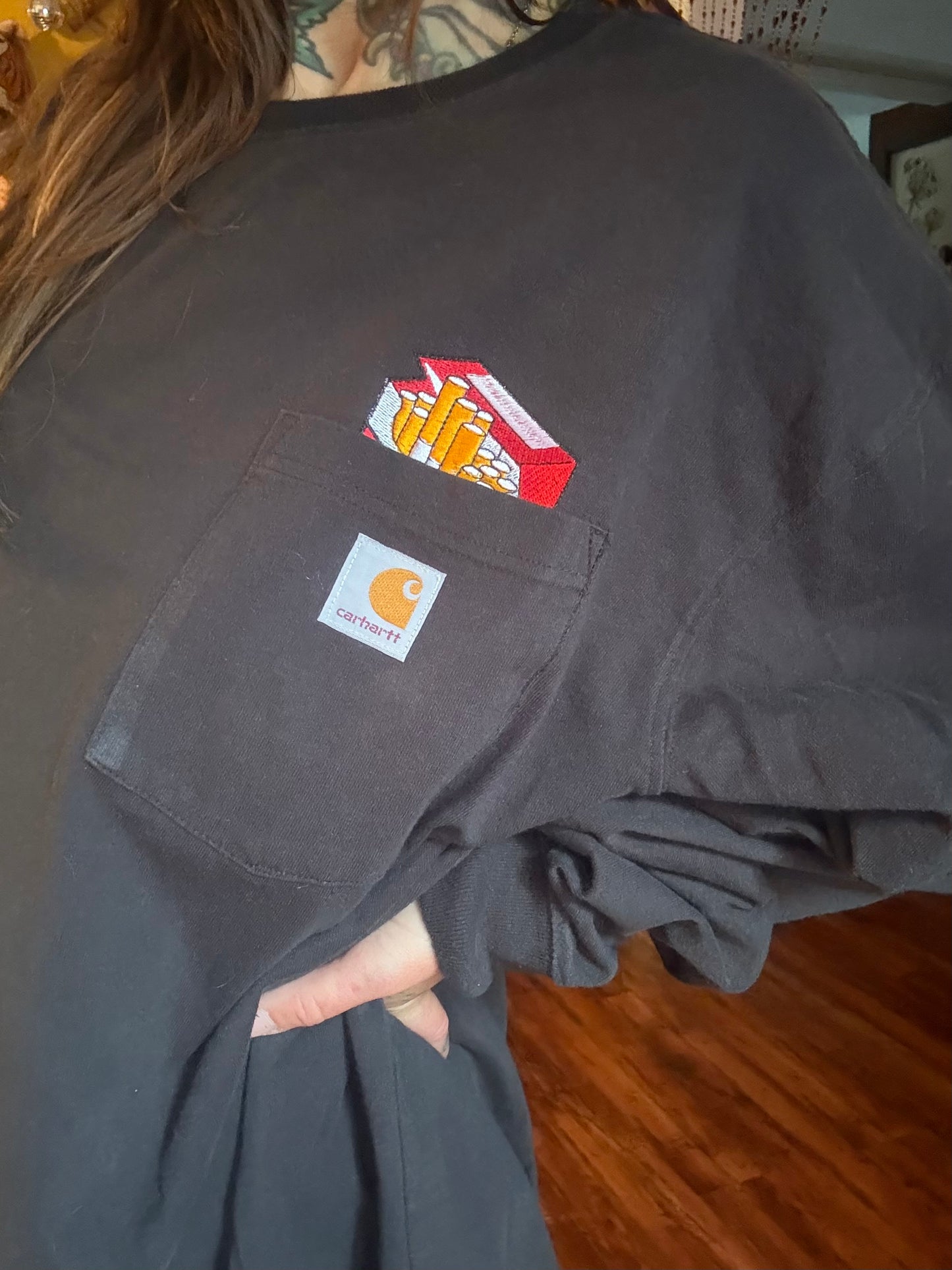 1:1 Repurposed Marlboro Carhartt Longsleeve T-Shirt 2XL