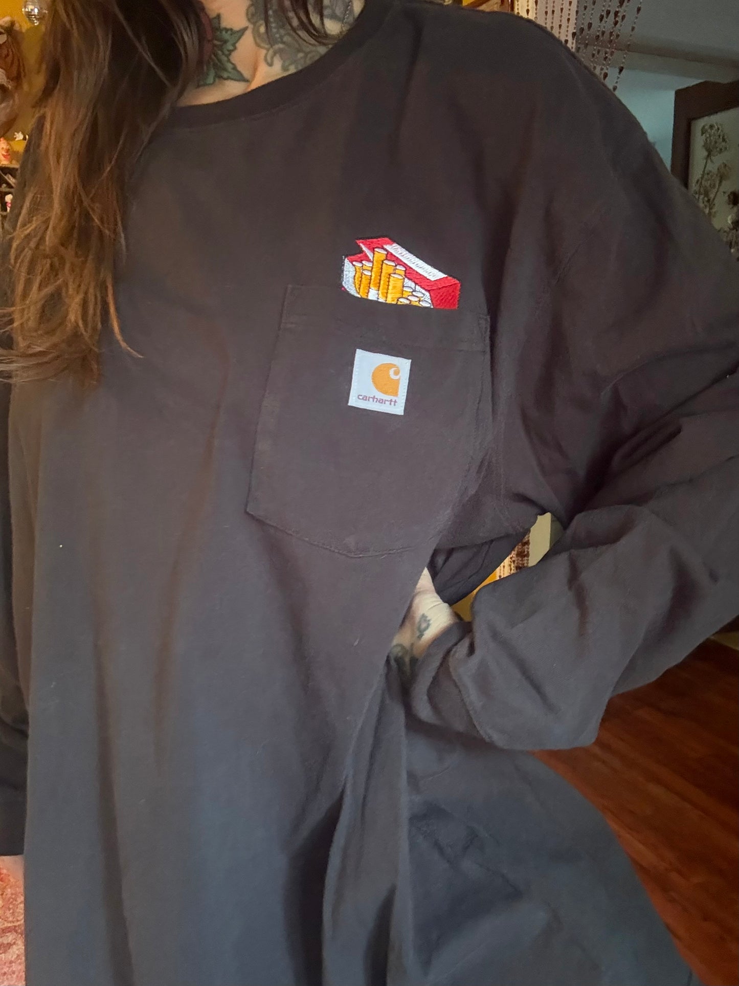 1:1 Repurposed Marlboro Carhartt Longsleeve T-Shirt 2XL