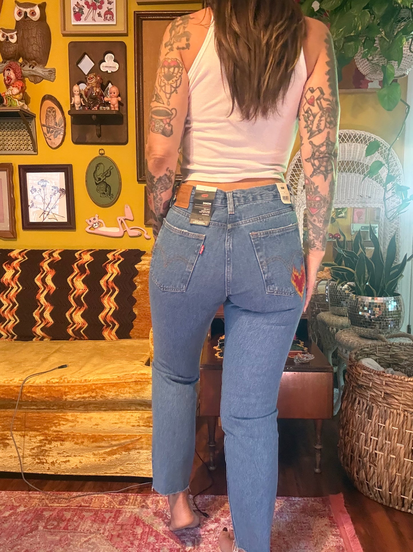 Wear Your Heart On Your Cheek 29" Levi's Wedgie NWT Denim Jeans