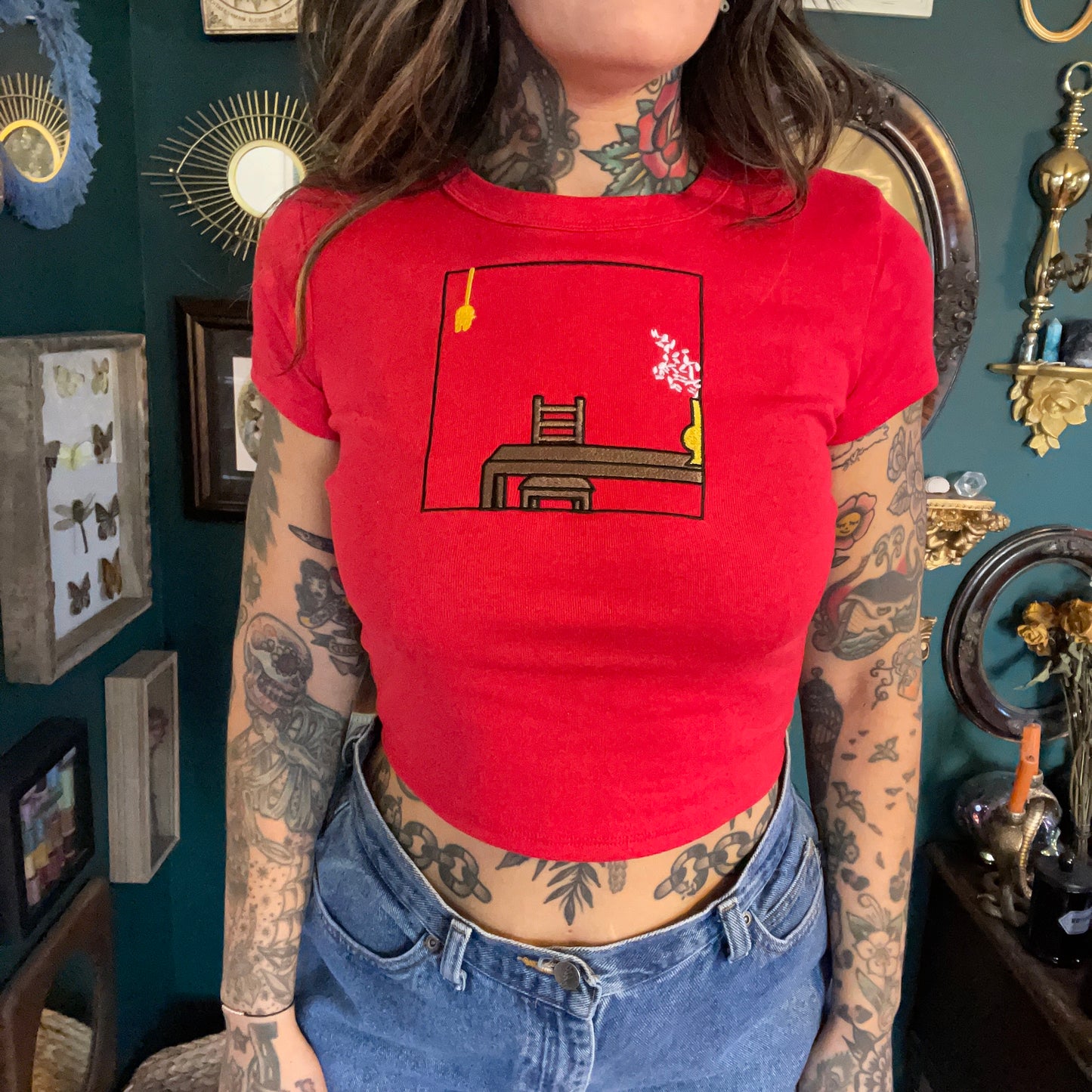 Sound Off Embroidered Babydoll Tee