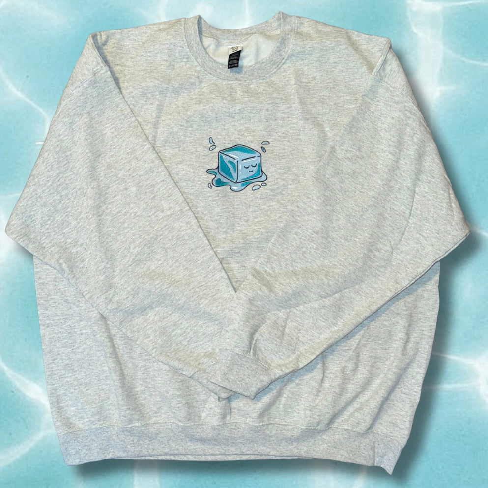 Melt Ice Embroidered Unisex Crewneck Sweatshirt