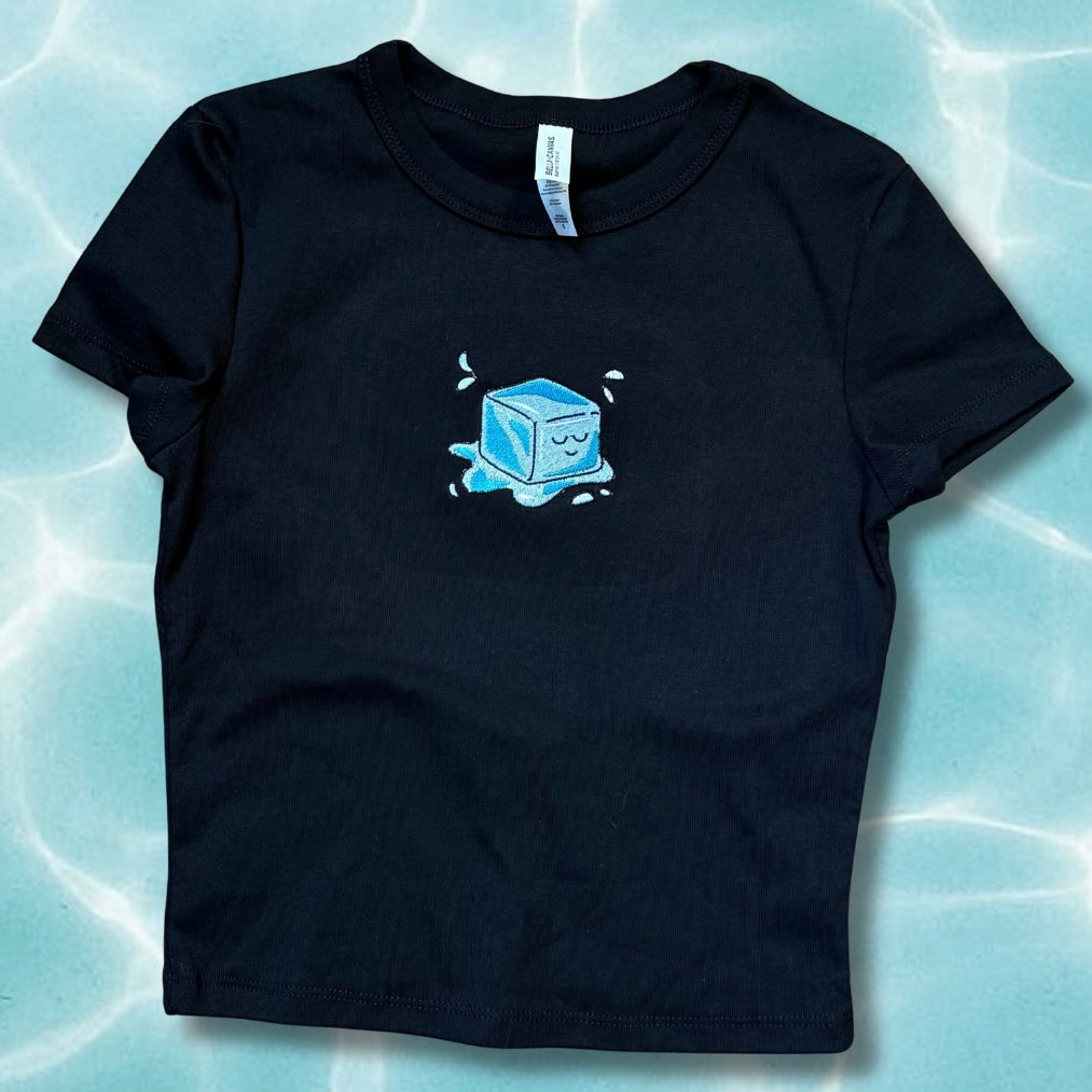 Melt Ice Embroidered Baby Tee or Unisex T-Shirt