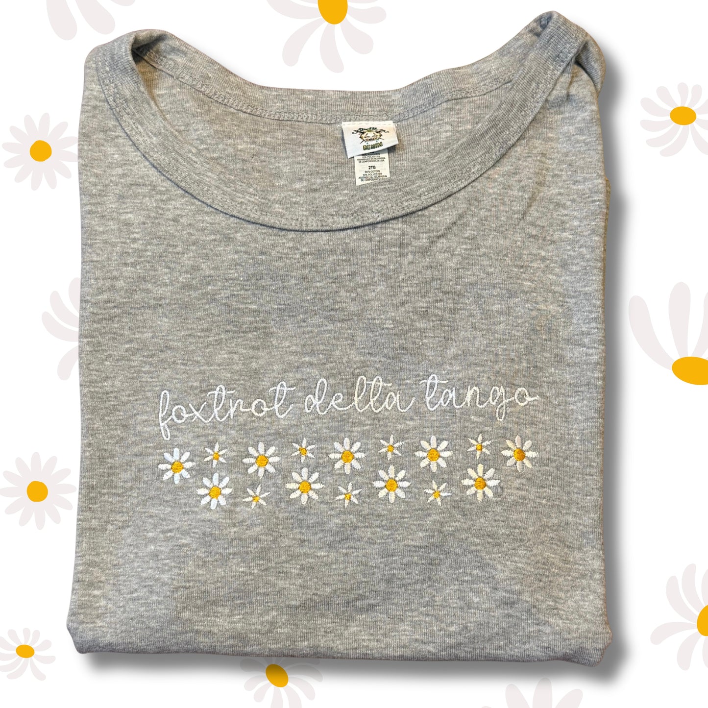 Foxtrot Delta Tango Embroidered Unisex T-Shirt or Baby Tee