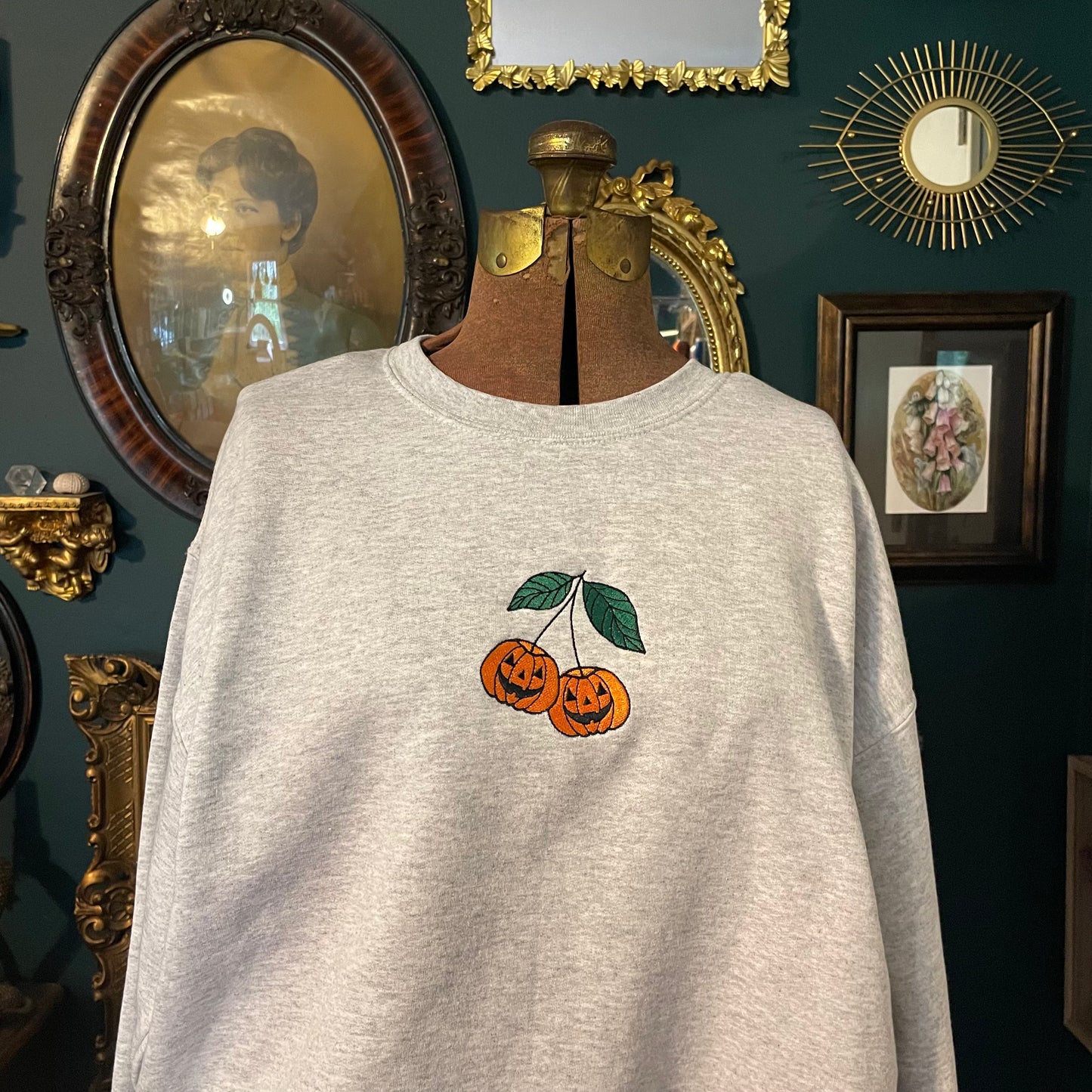 Jack o' Cherries Embroidered Crewneck Sweatshirt