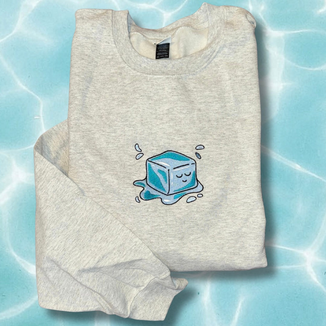 Melt Ice Embroidered Unisex Crewneck Sweatshirt
