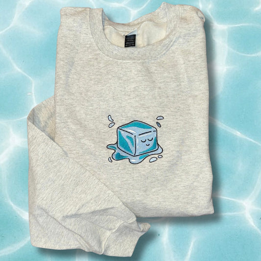 Melt Ice Embroidered Unisex Crewneck Sweatshirt
