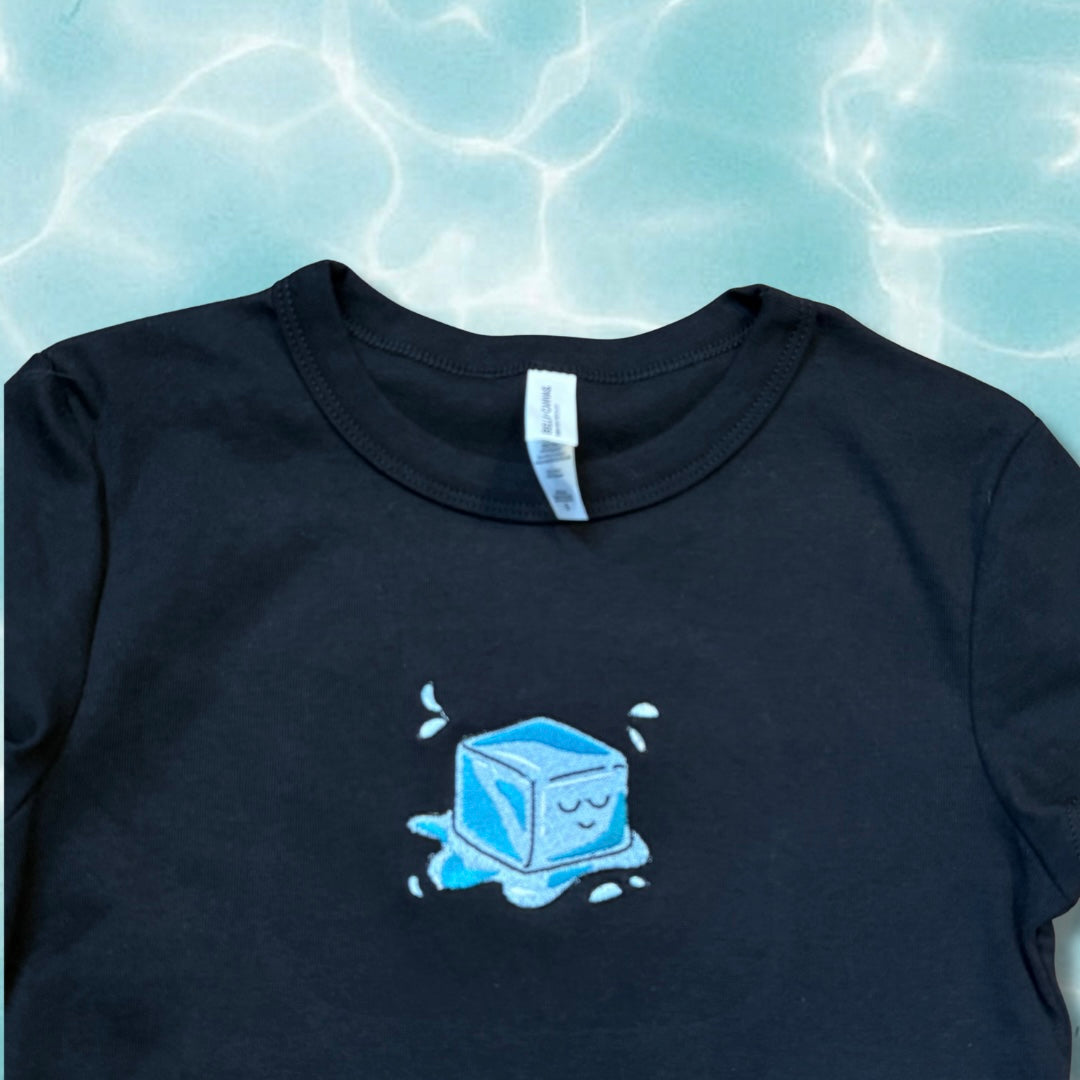 Melt Ice Embroidered Baby Tee or Unisex T-Shirt