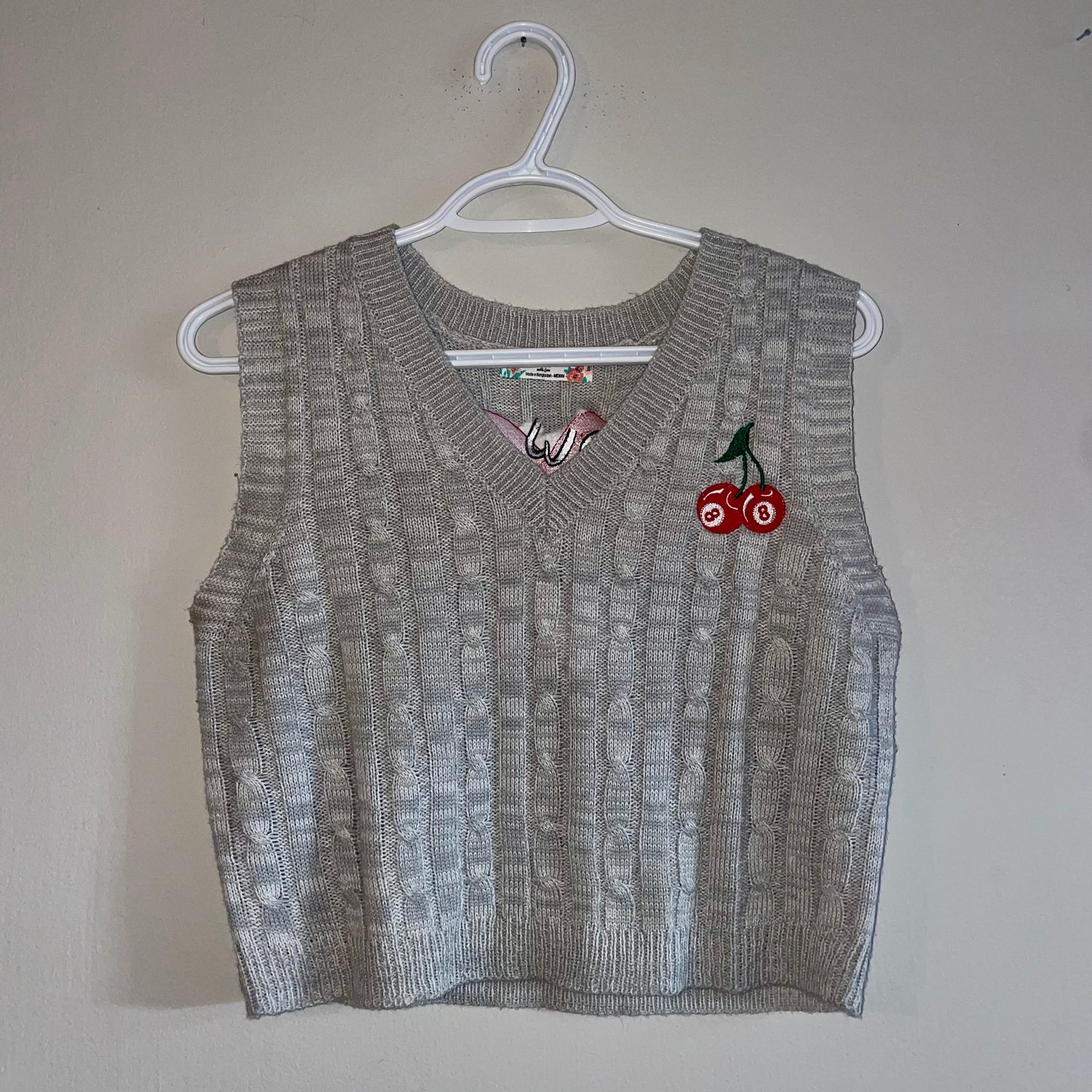 1:1 How Lucky Are We Embroidered Knit Vest