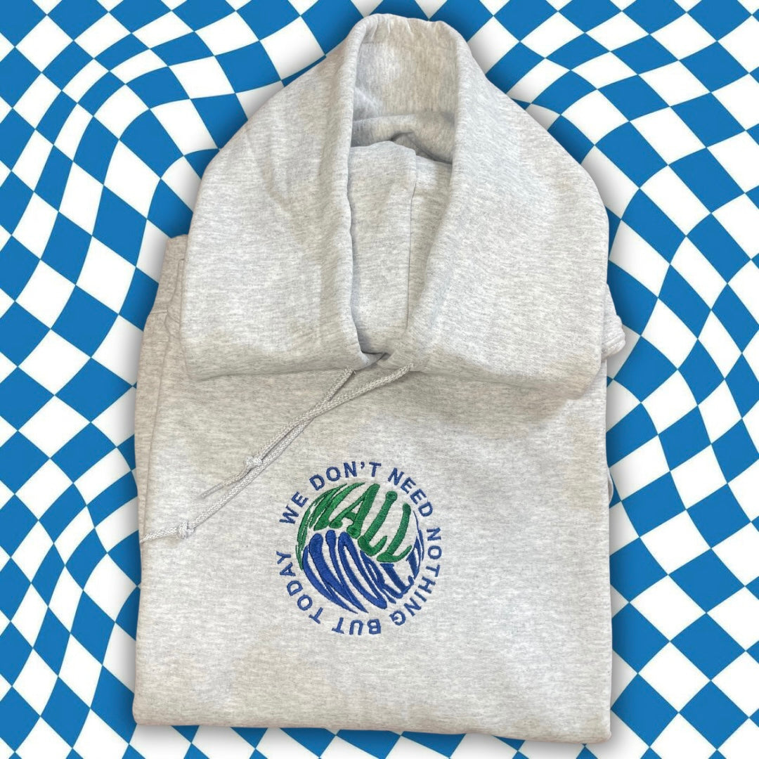Small World Embroidered Unisex Hoodie