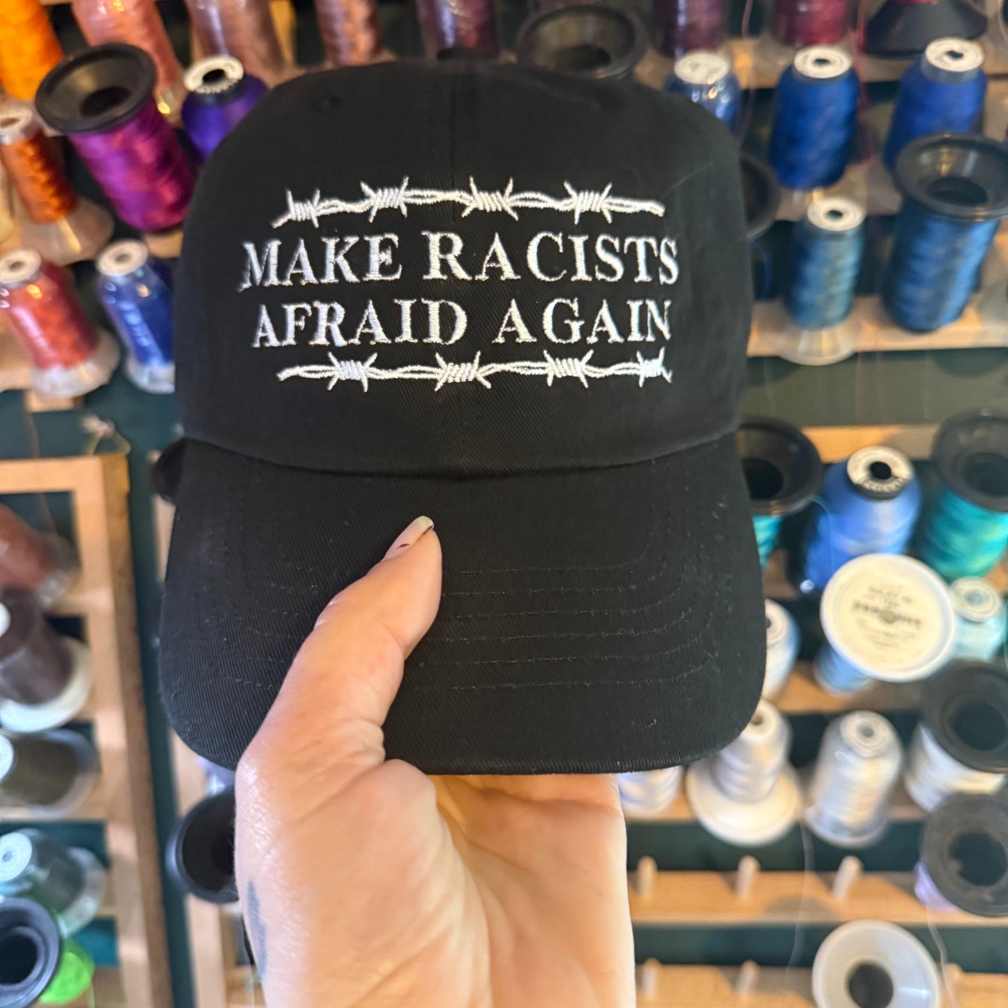 Make Em' Afraid Again Embroidered Dad Hat