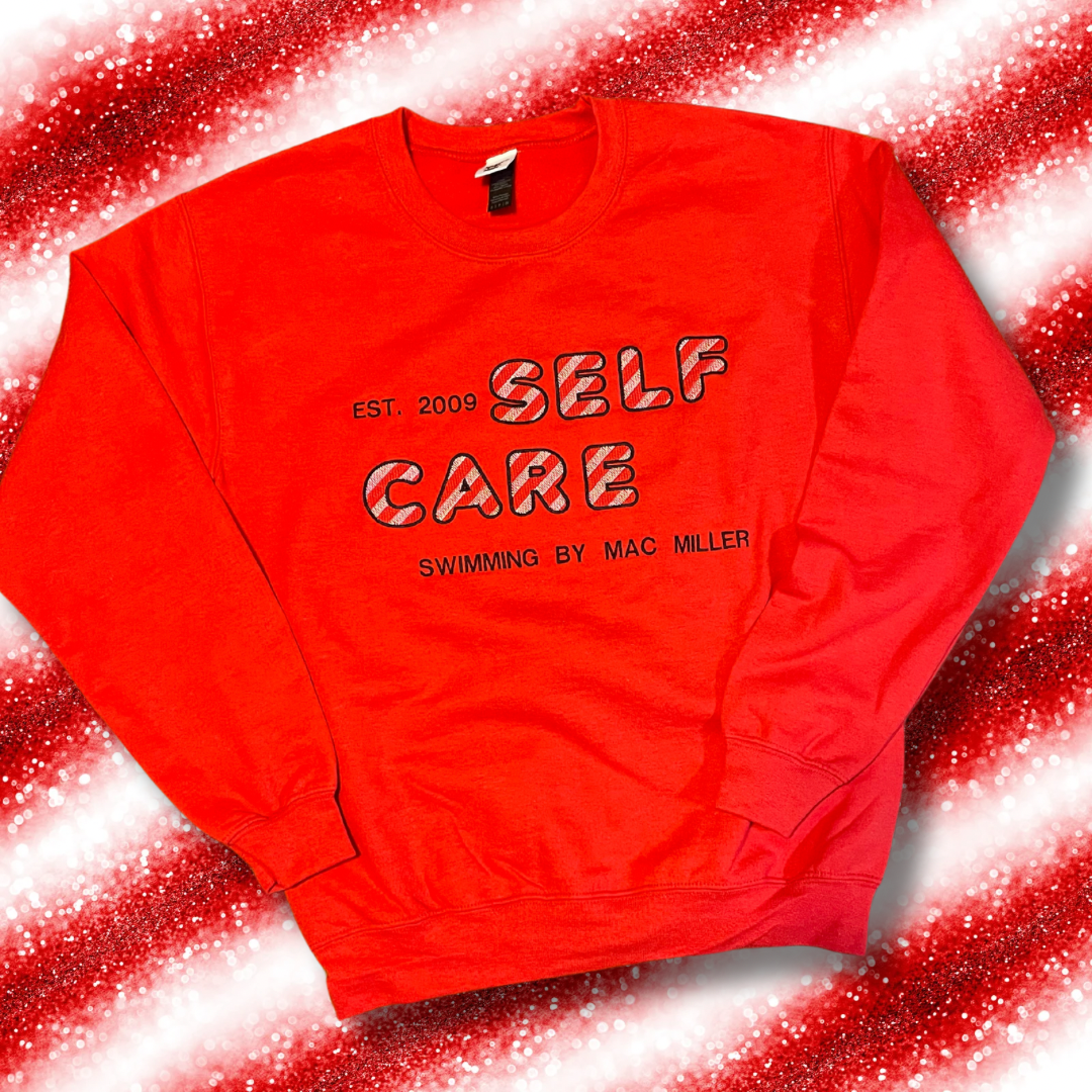 Candy Cane Holiday Embroidered Crewneck Sweatshirt