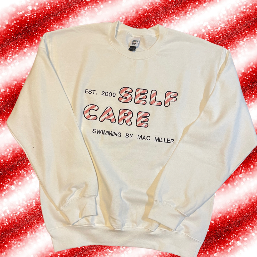 Candy Cane Holiday Embroidered Crewneck Sweatshirt