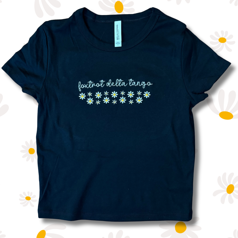 Foxtrot Delta Tango Embroidered Unisex T-Shirt or Baby Tee