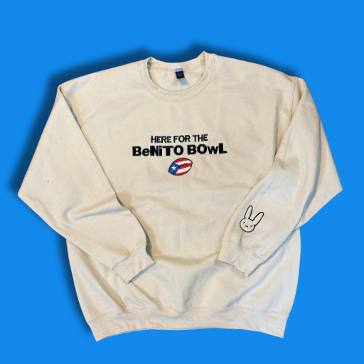 Here For The Benito Bowl Embroidered Crewneck Sweatshirt
