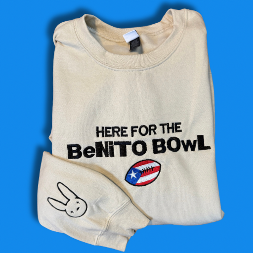 Here For The Benito Bowl Embroidered Crewneck Sweatshirt