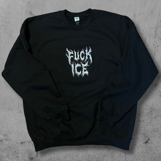 No Mercy, No ICE Embroidered Unisex Crewneck Sweatshirt