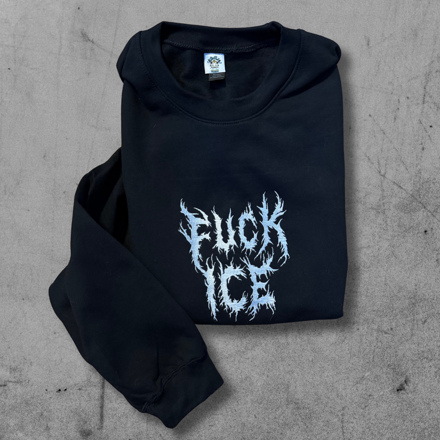 No Mercy, No ICE Embroidered Unisex Crewneck Sweatshirt