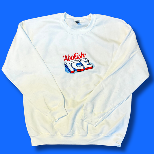 No ICE, All Nice Embroidered Unisex Crewneck Sweatshirt