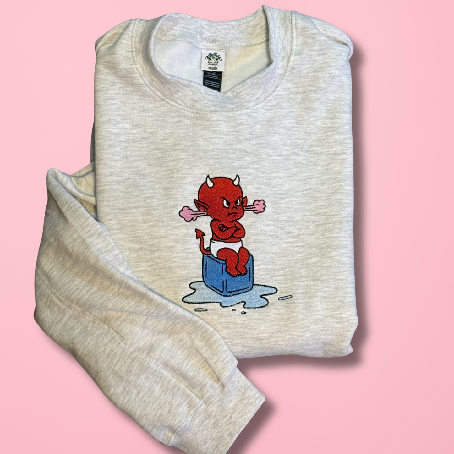 Hot‑Headed Rebel Embroidered Unisex Crewneck Sweatshirt