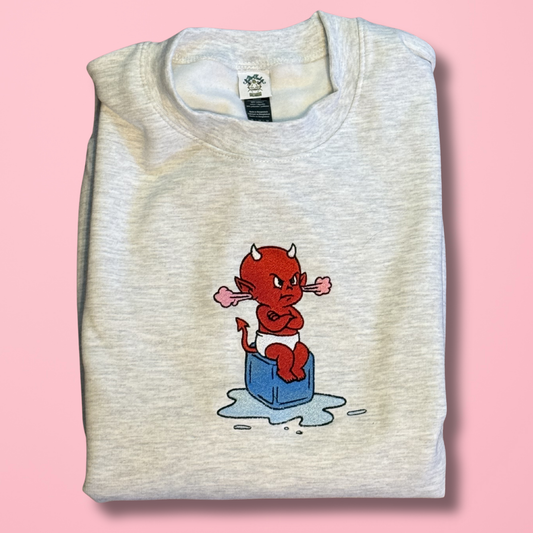 Hot‑Headed Rebel Embroidered Unisex Crewneck Sweatshirt