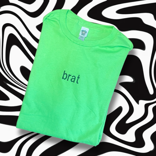 Brat (or custom text)  Embroidered Unisex T-shirt