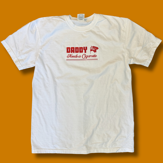 Daddy Needs A Cigarette Embroidered Unisex T-Shirt or Baby Tee