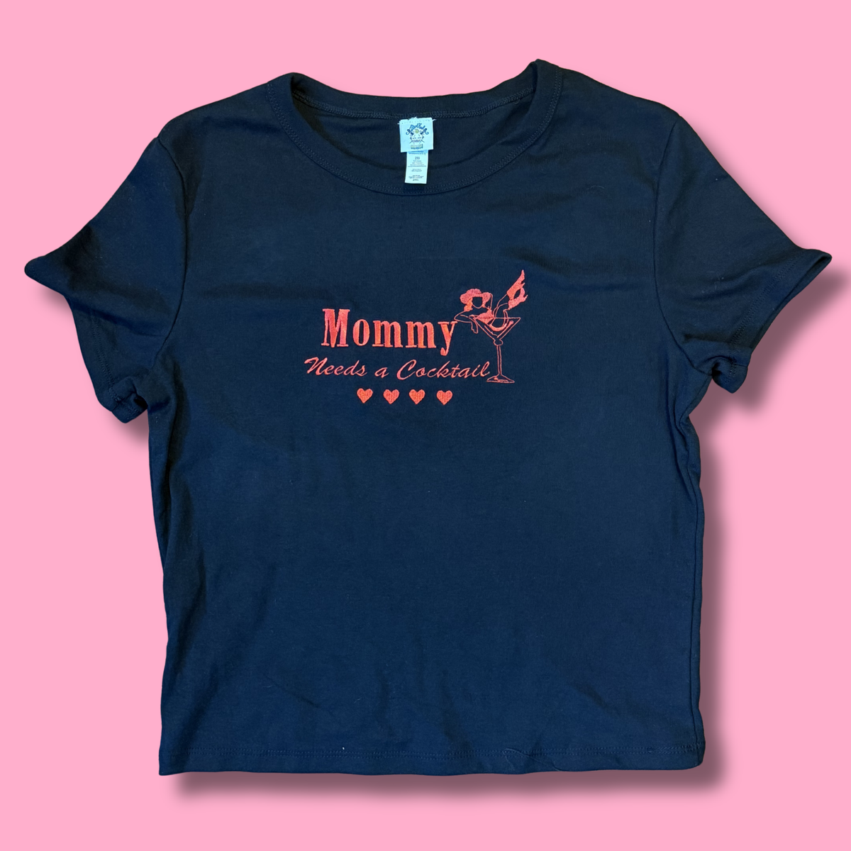 Mommy Needs A Cocktail Embroidered Unisex or Baby Tee